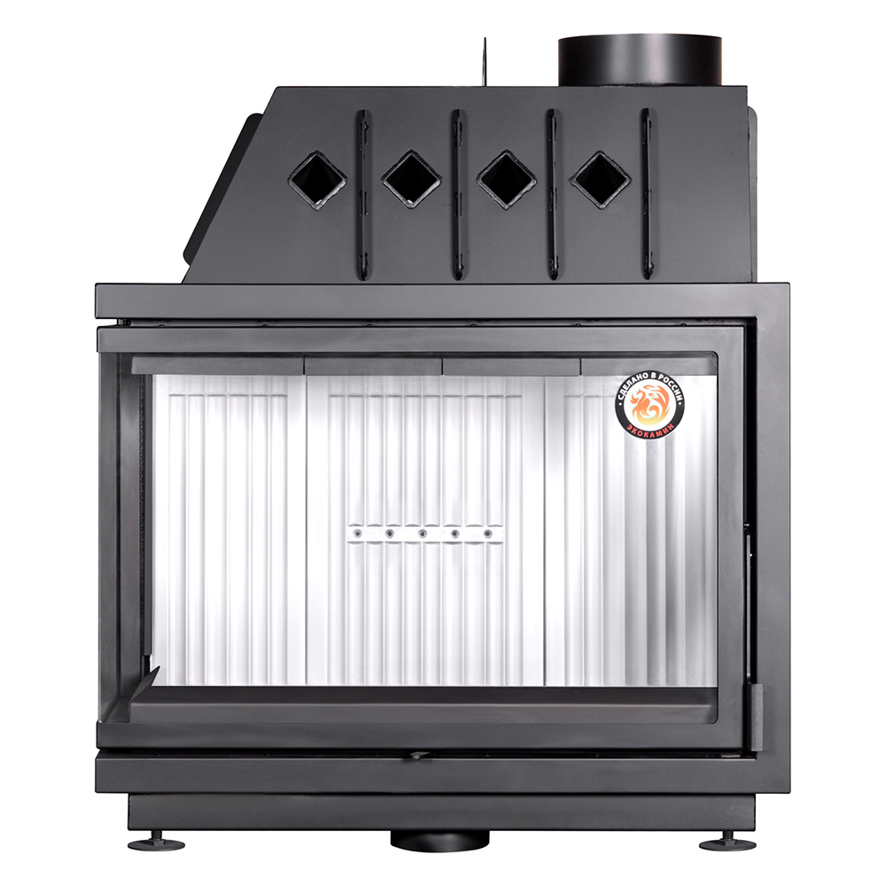 Каминная топка Экокамин Альфа 1000 L (Белый шамот) (миниатюра)